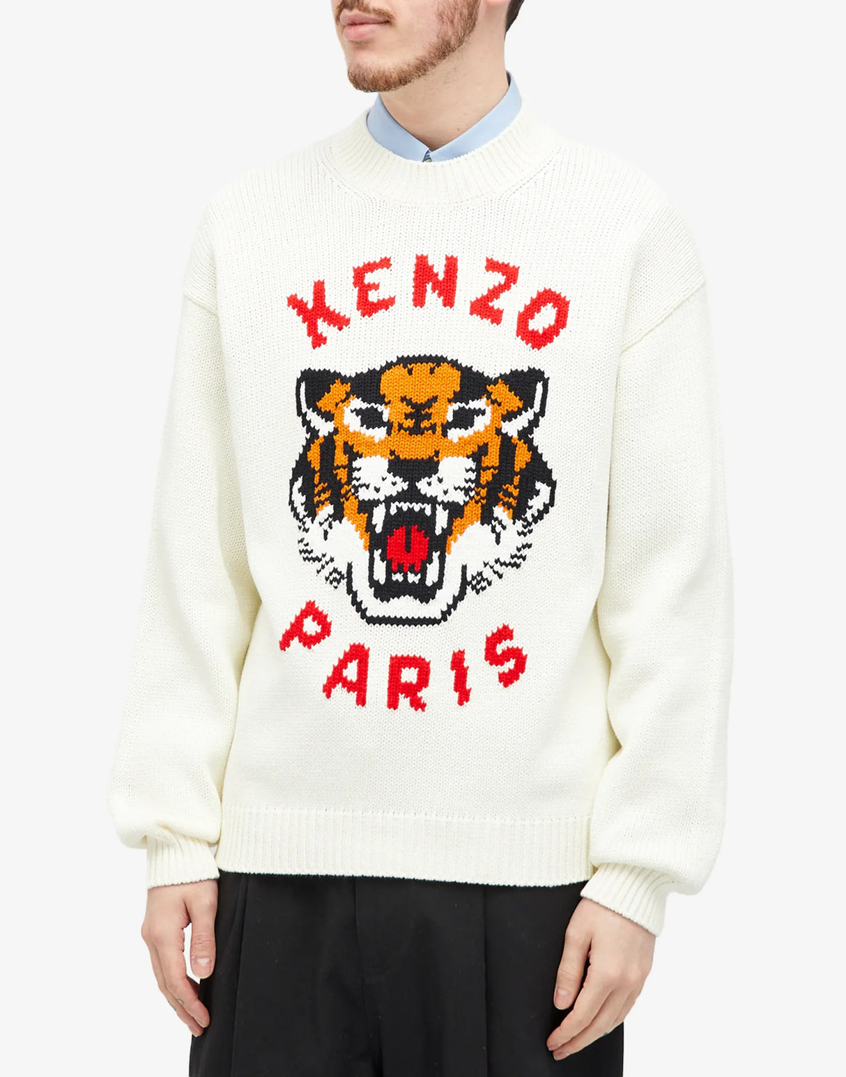 KENZO Lucky Tiger Logo Sweater - Men's Long Sleeve Essential