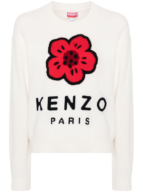 KENZO Wool Flower Knit Sweater - Regular Fit