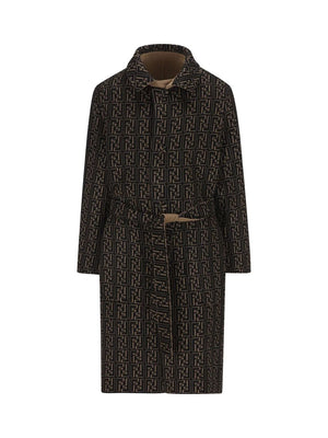 FENDI FW23 Double Wool Trench Coat for Men