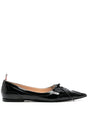 THOM BROWNE Pointed-Toe Patent Leather Loafers for Women