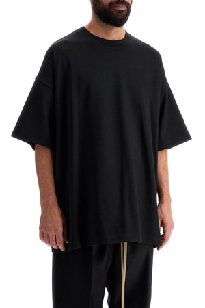 FEAR OF GOD Oversized Crew Neck T-Shirt with Leather Logo - Size L