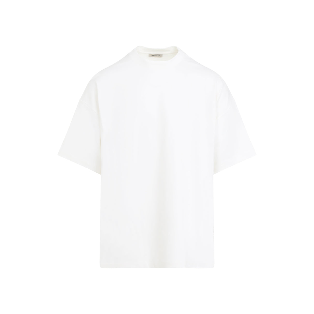 FEAR OF GOD Oversized Crew Neck T-Shirt with Leather Logo - Size L