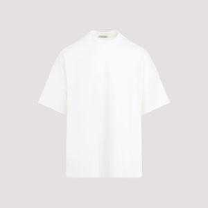 FEAR OF GOD Oversized Crew Neck T-Shirt with Leather Logo - Size L