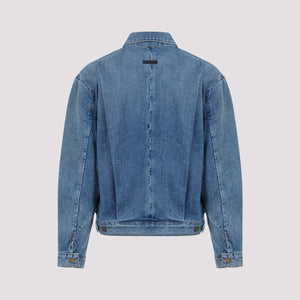 FEAR OF GOD Men's Vintage Wash Denim Jacket - Boxy Fit, Size-L