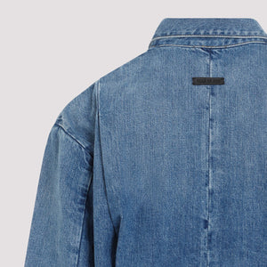 FEAR OF GOD Men's Vintage Wash Denim Jacket - Boxy Fit, Size-L