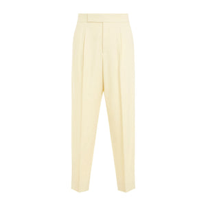 FEAR OF GOD Men's SS24 Yellow Wool Single Pleat Tapered Trousers