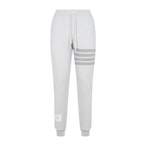 THOM BROWNE Women's Grey Tonal 4 Bar Sweatpants for FW23