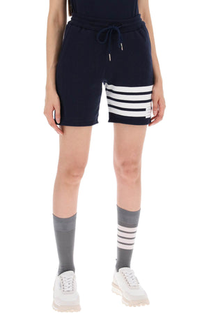 THOM BROWNE Tricolor Loopback Cotton Shorts