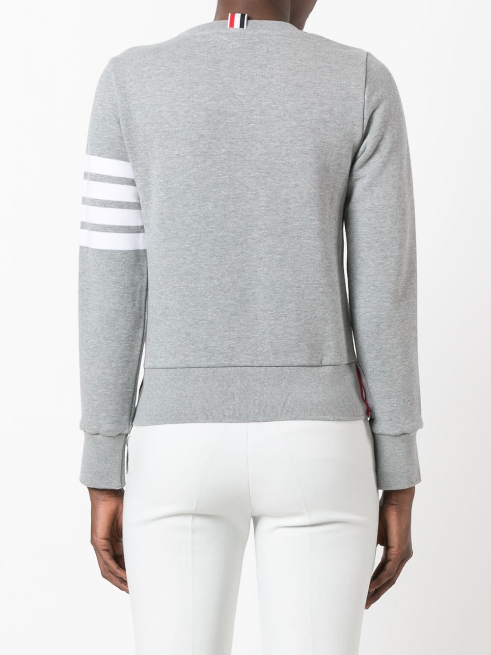 THOM BROWNE Four-Bar Stripe Cotton Sweatshirt for Women from FW23 Collection