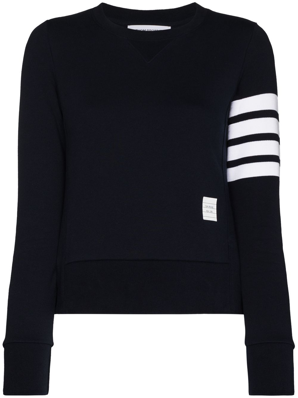 THOM BROWNE Four-Bar Stripe Cotton Sweatshirt for Women from FW23 Collection