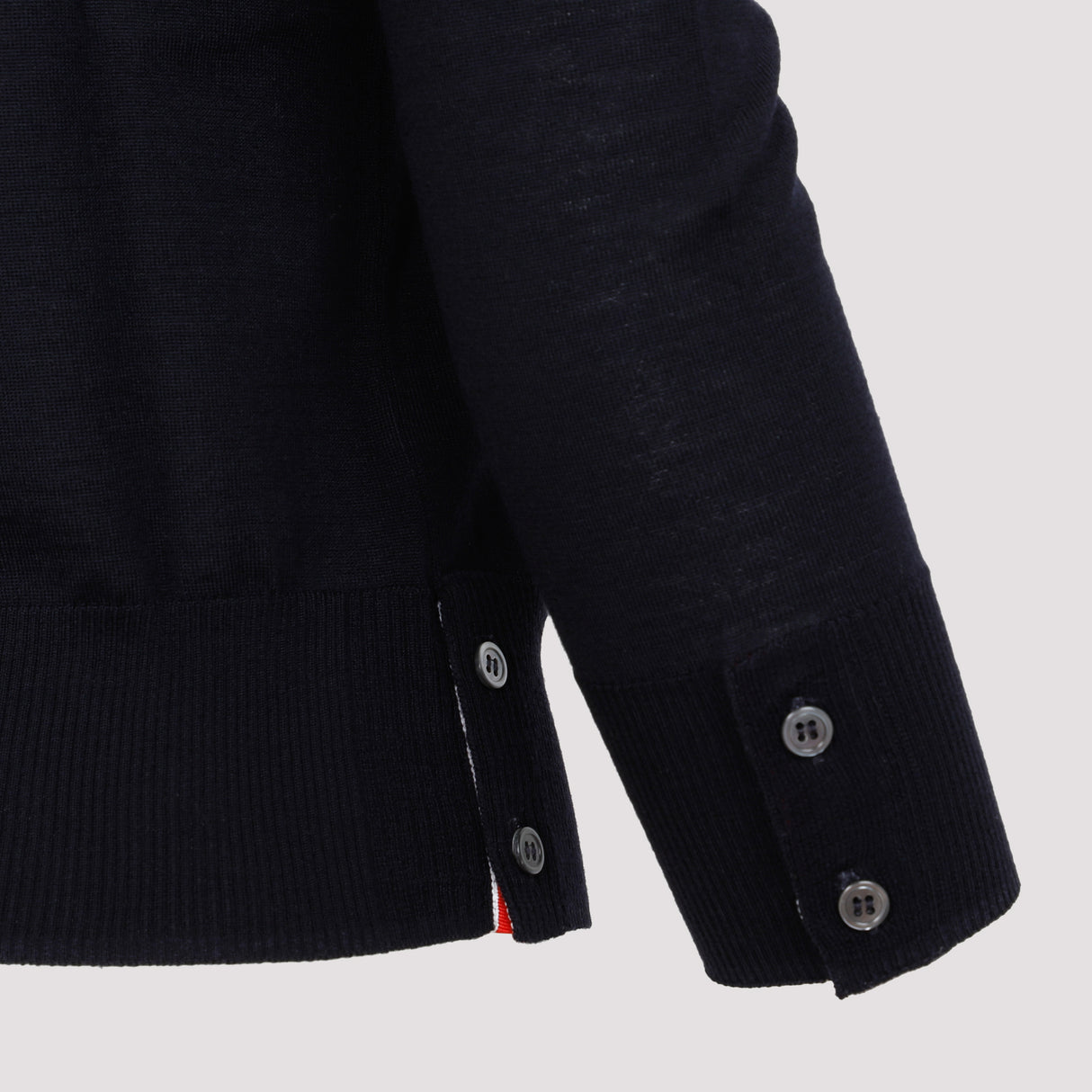 THOM BROWNE Relaxed Fit Wool Sweater - Grey