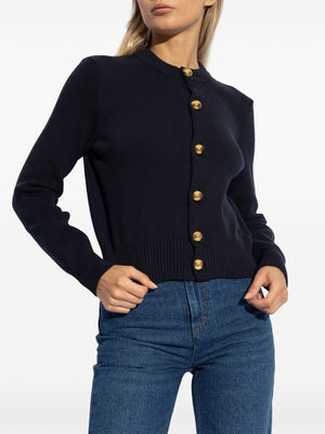 AMI PARIS Chic Women's Cardigan with Elegant Golden Buttons