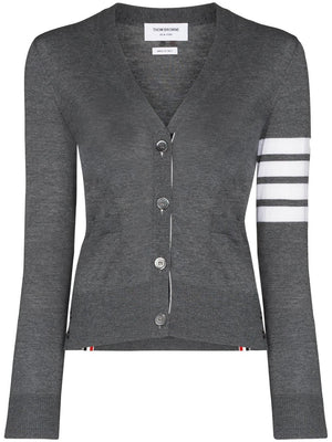 THOM BROWNE Women's 4-Bar Wool Cardigan