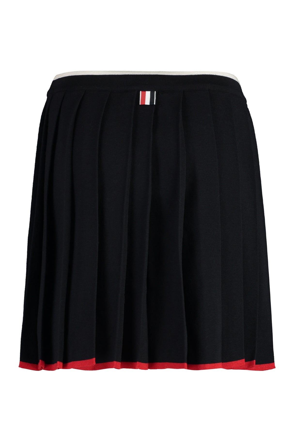 THOM BROWNE Blue Asymmetric Knit Mini Skirt for Women