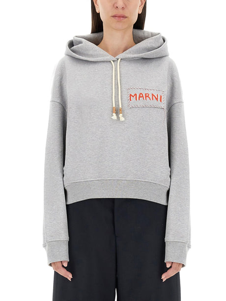 MARNI Cropped Logo Sweatshirt