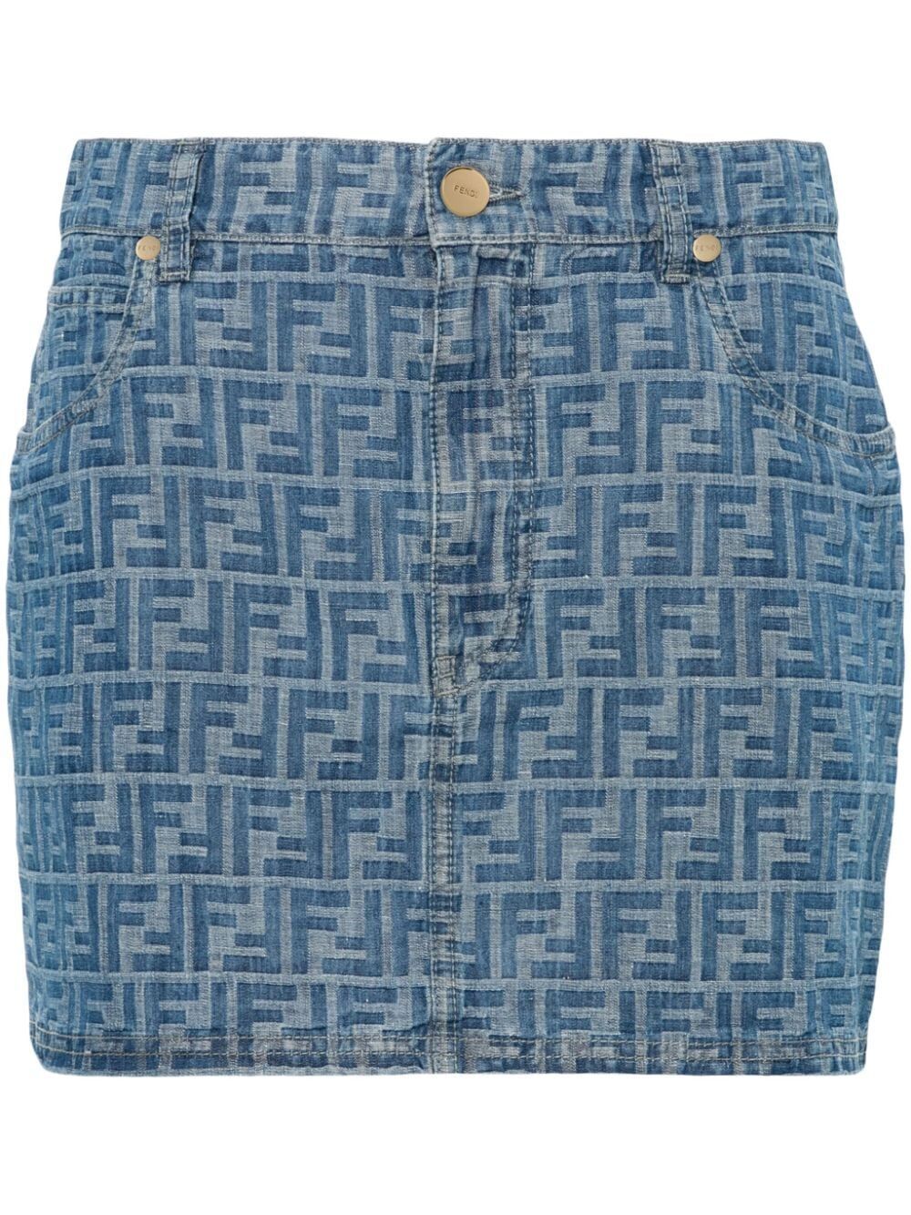 FENDI Chic Denim Mini Skirt for Women