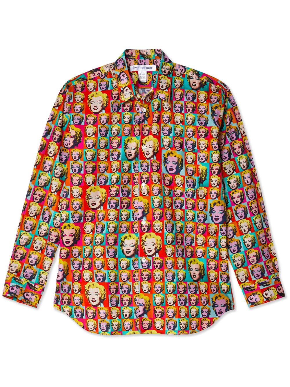 COMME DES GARÇONS Red Multicolored Cotton Graphic Print Shirt for Men