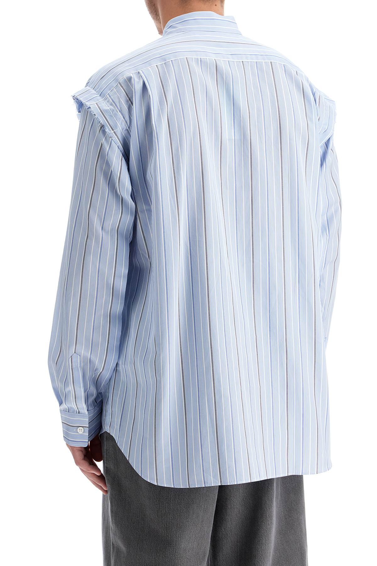 COMME DES GARÇONS SHIRT Slim Fit Striped Shirt with Pocket - Size L