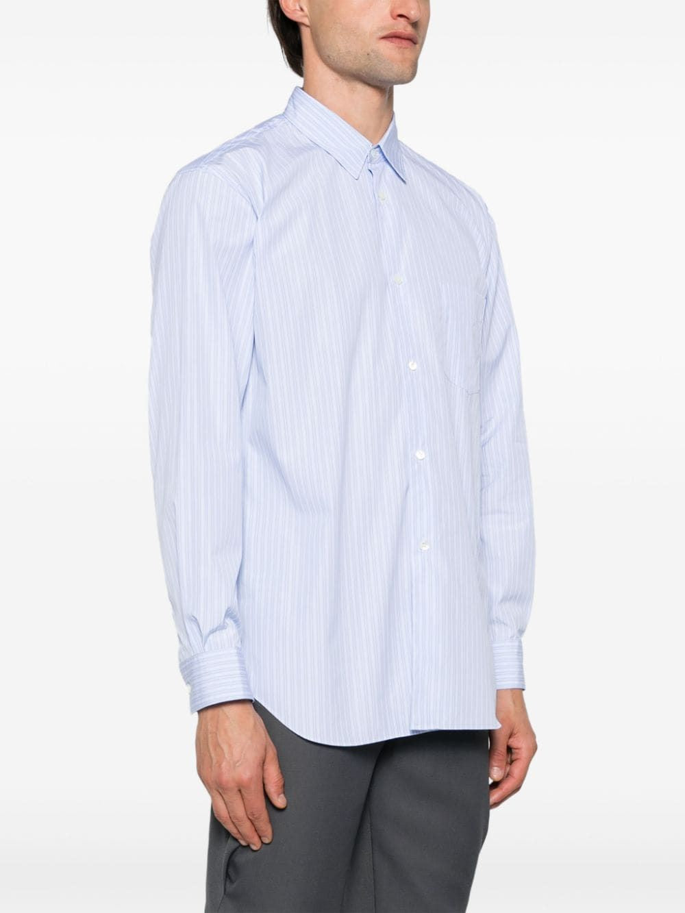 COMME DES GARÇONS SHIRT Men's Cotton Stripe Patch Shirt