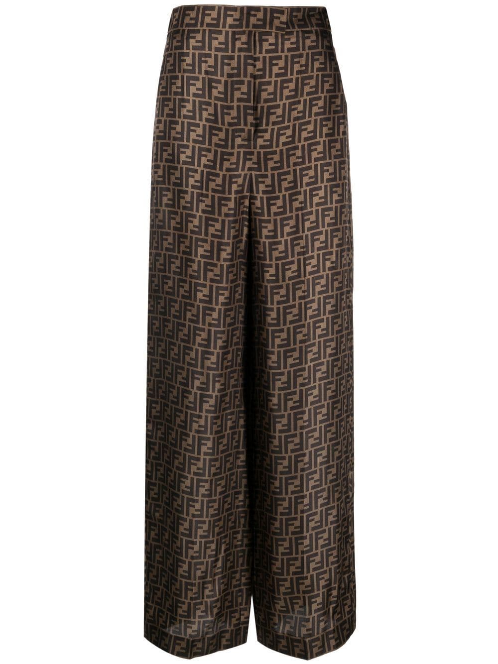 FENDI Silk Wide-Leg Trousers for Women