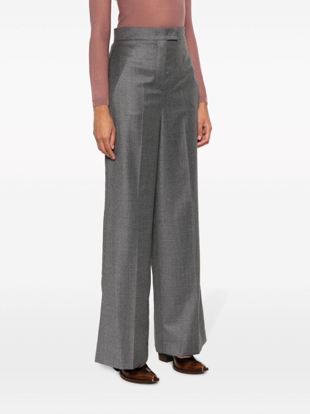 FENDI Sleek and Chic: Grey Straight Pants for Women