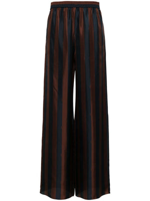 FENDI Luxury Striped Silk Trouselves