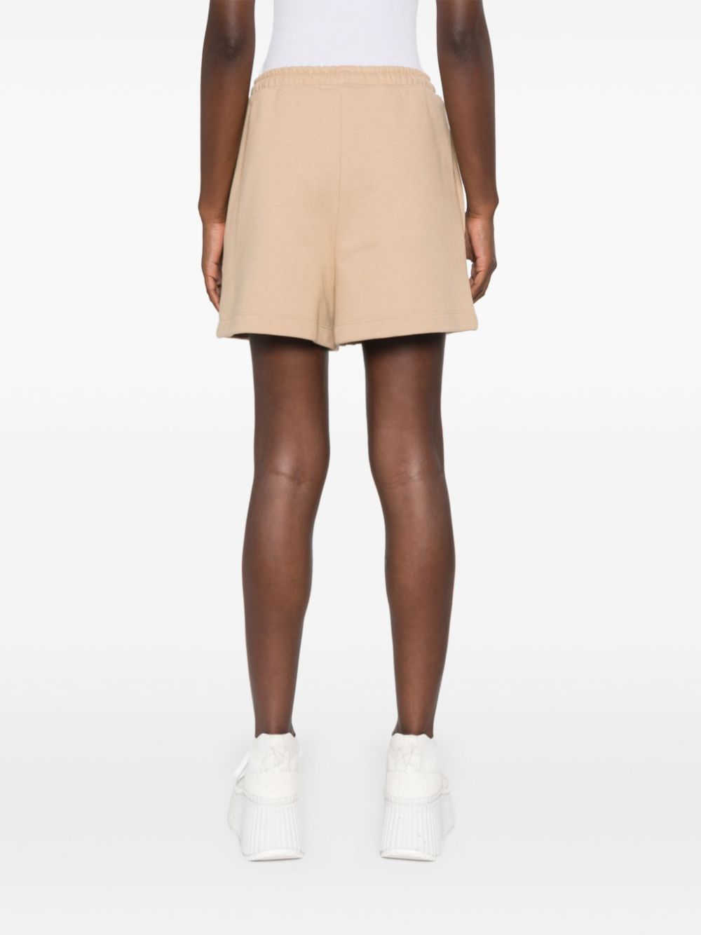 FENDI High-Waisted Cotton Shorts with Sequin Embellishment