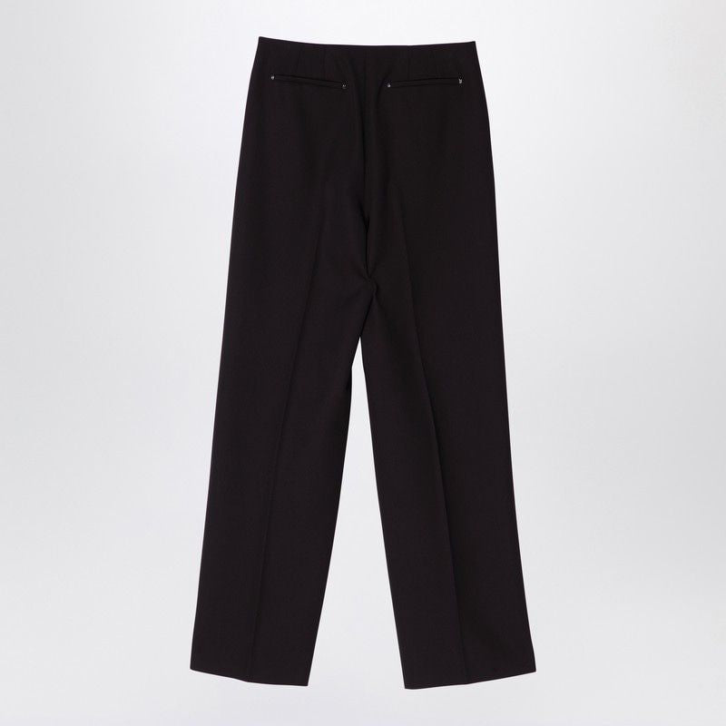 FENDI Tailored Dark Purple Wool Trousers for Women