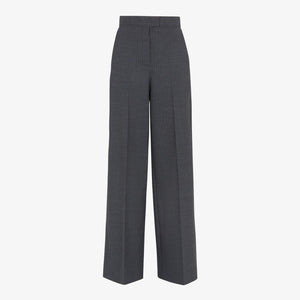 FENDI Wide Striped Anthracite Women's Pants