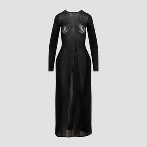 JEAN PAUL GAULTIER Morphing Pinstripes Long Dress for Women