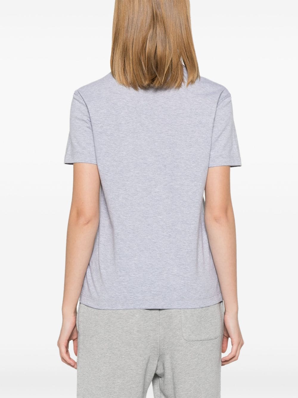 FENDI Heather Grey Cotton Mélange T-Shirt - Women's