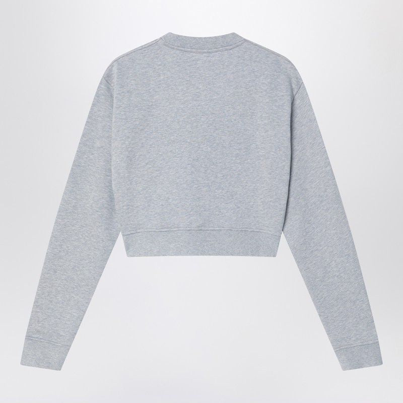 FENDI Mini Cropped Fleece Cotton Sweatshirt