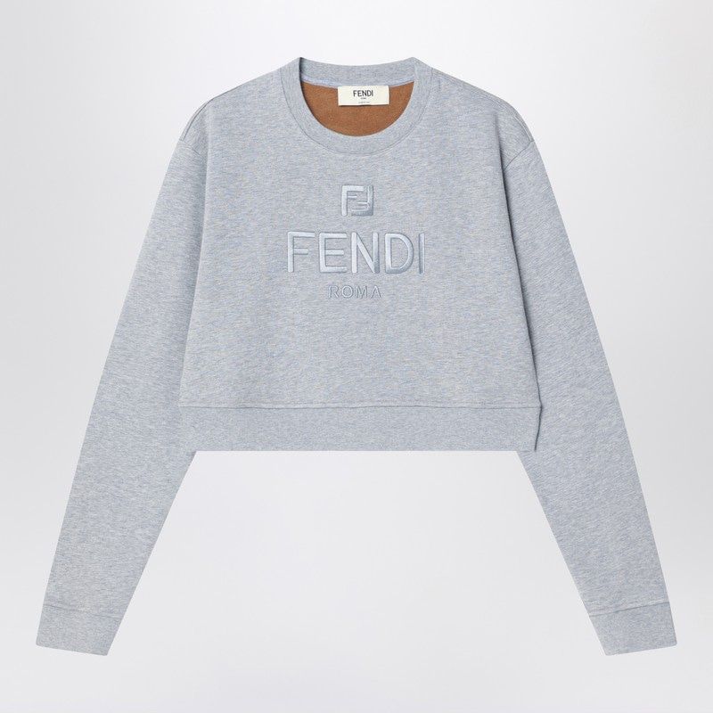 FENDI Plush Embroidered Logo Knitwear for Women