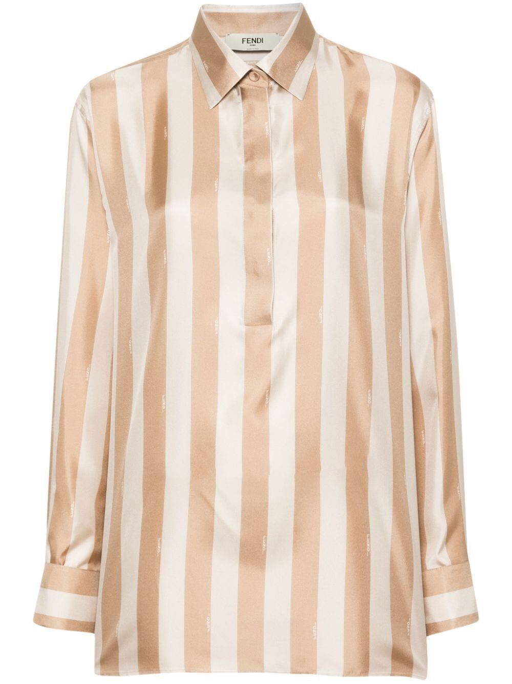 FENDI Elegant Striped Silk Blouse