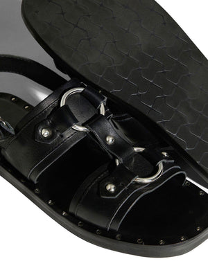 DSQUARED2 Black Men's DSquared Flat Sandals for SS23