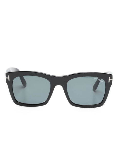 TOM FORD EYEWEAR Stylish Square Black Sunglasses with UV Protection for Men