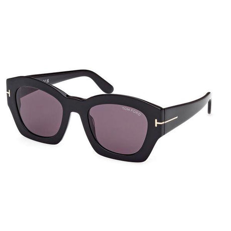 TOM FORD Guilliana Shiny Black Smoke Sunglasses