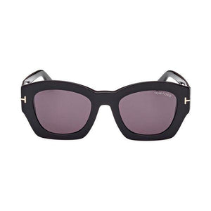 TOM FORD Guilliana Shiny Black Smoke Sunglasses