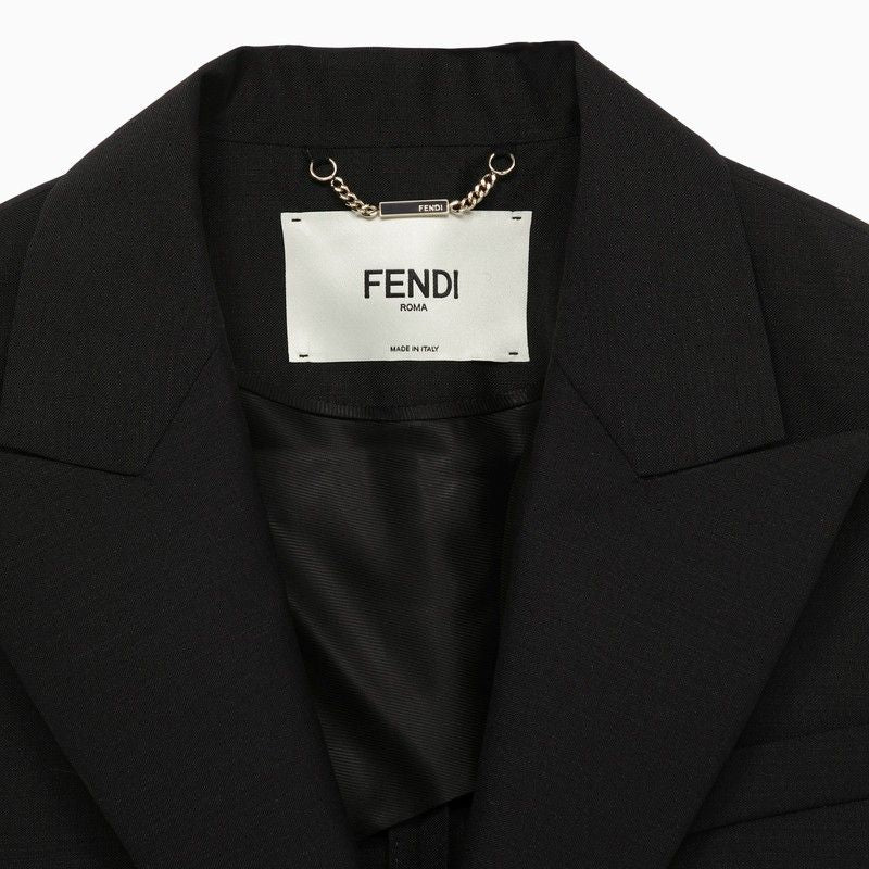 FENDI Embroidered Logo Mohair Wool Vest for Women