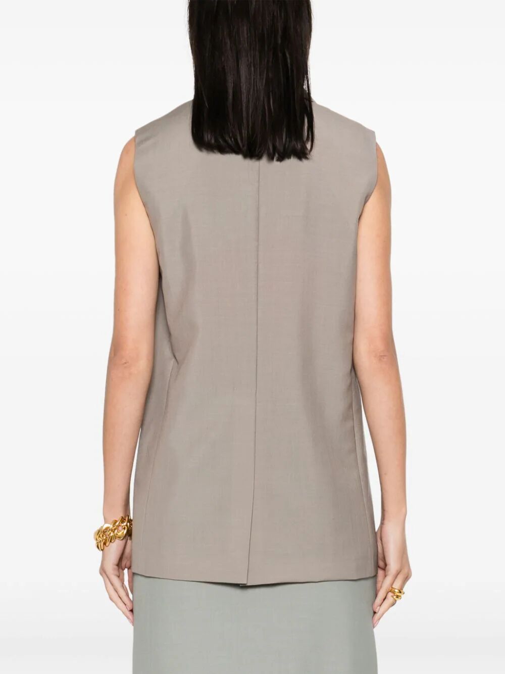 FENDI Embroidered Logo Mohair Wool Vest for Women