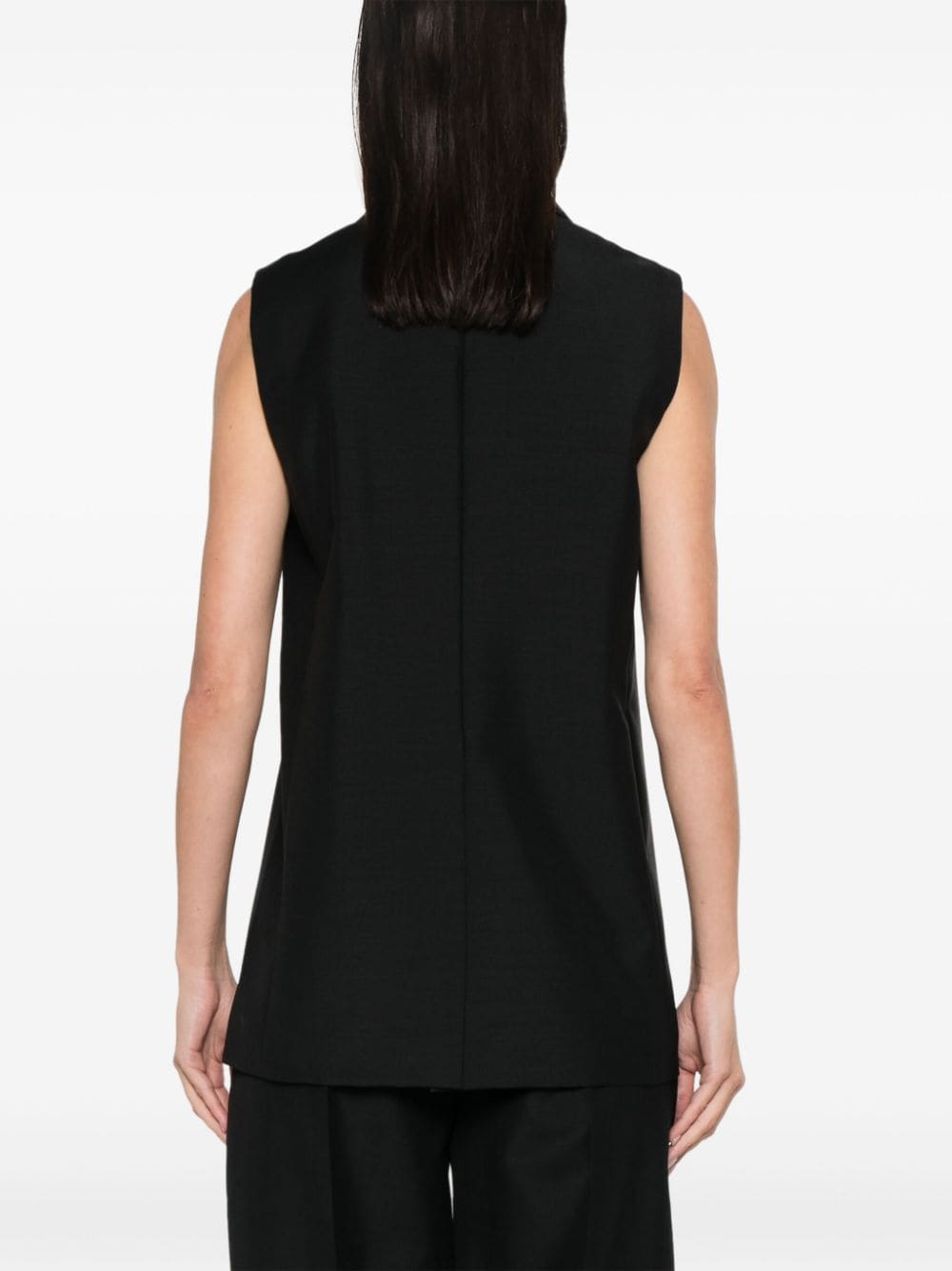 FENDI 2024 Black Sleeveless Vest for Women - 24SS Collection