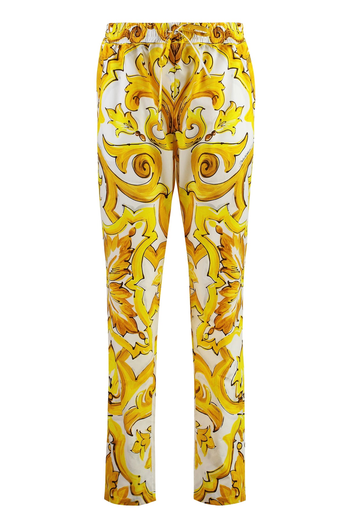 DOLCE & GABBANA Chic Printed Cotton Trousers for Women