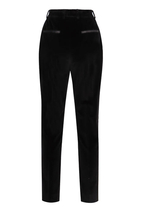 DOLCE & GABBANA Luxury Velvet Trousers for Women - FW24 Collection