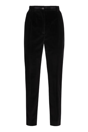 DOLCE & GABBANA Luxury Velvet Trousers for Women - FW24 Collection