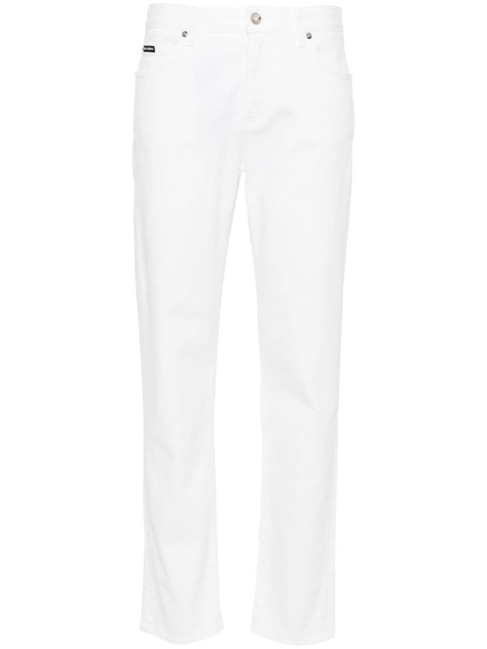 DOLCE & GABBANA SS24 Women's Cotton Blend Pants in Neutral Color