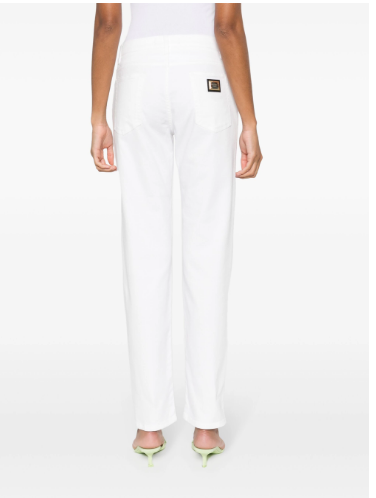 DOLCE & GABBANA Slim Fit White Stretch-Cotton Mini Jeans