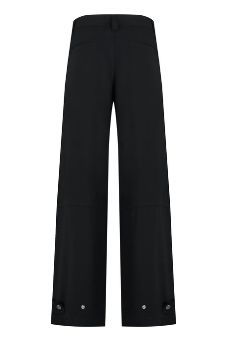 AMI PARIS Black Multi-Pocket Crepe Trousers for Women