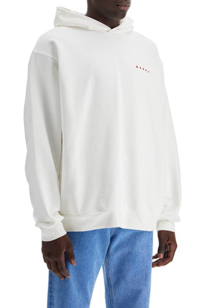 MARNI Essential White Cotton Hoodie for Men