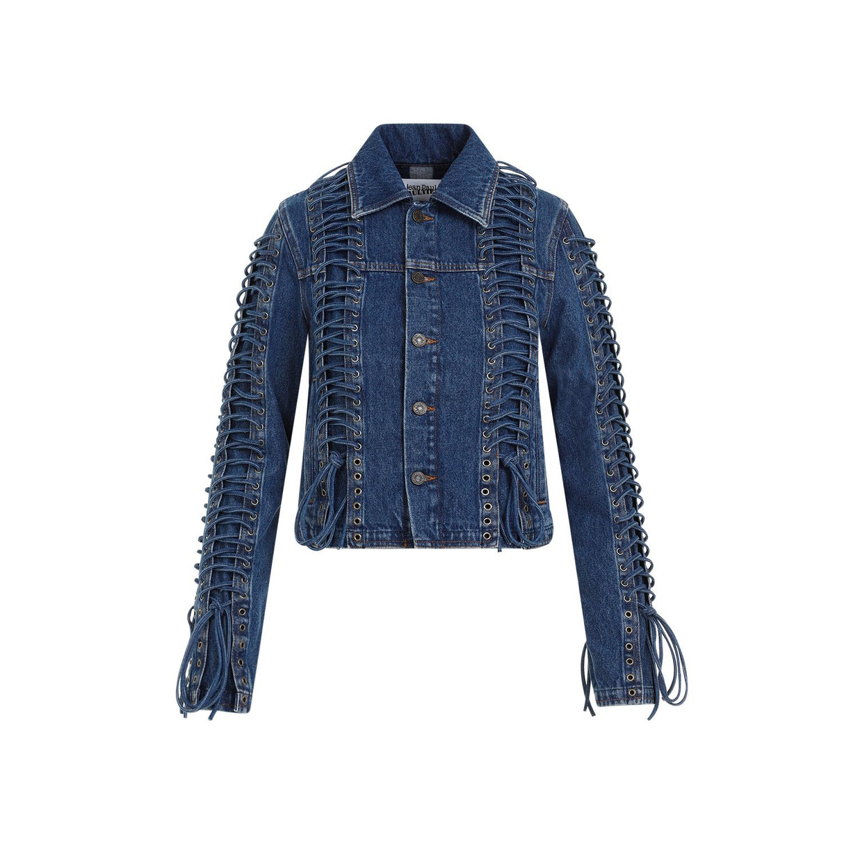 JEAN PAUL GAULTIER Navy Denim Corset Jacket