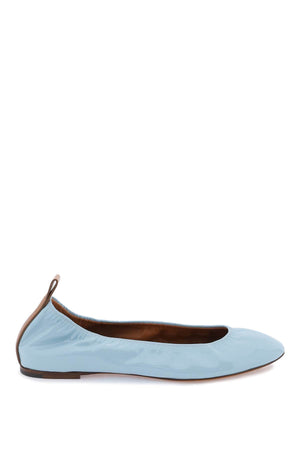 LANVIN Light Blue Patent Leather Ballerina Flats for Women